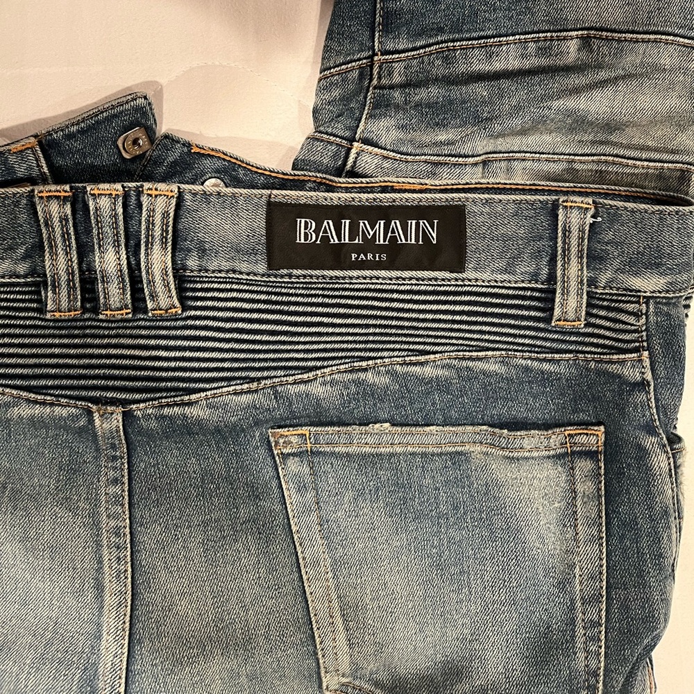 Balmain Biker Jeans Size 33 (cheap offers ignored)